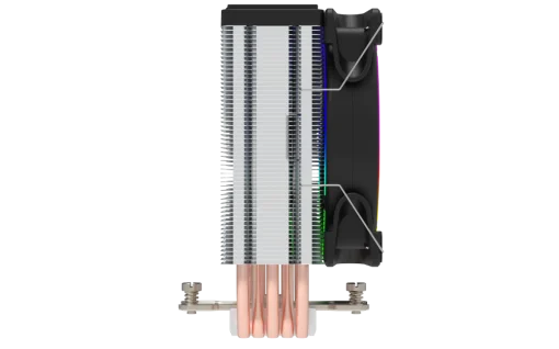 Cod. B:144 Air Cooler CPU GAMEMAX GAMMA 500 Rainbow /efecto LED RGB arcoiris / Conector para controladora V 3 Pines / 5 piezas de cobre hdt – carcasa y ventilador de aluminio/ compatible: Intel LGA1700/1200/115X/775 y AMD AM5/AM4