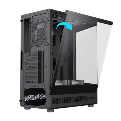 Cod. 349 Case GAMEMAX Vista COC AB / ATX / USB-C, USB3.0, USB2.0 / panorámica de 262° vidrio templado / Arquitectura de refrigeración y overclocking COC 1*Turbo Fan P/MB / Incluye 5*Fans 120mm ARGB