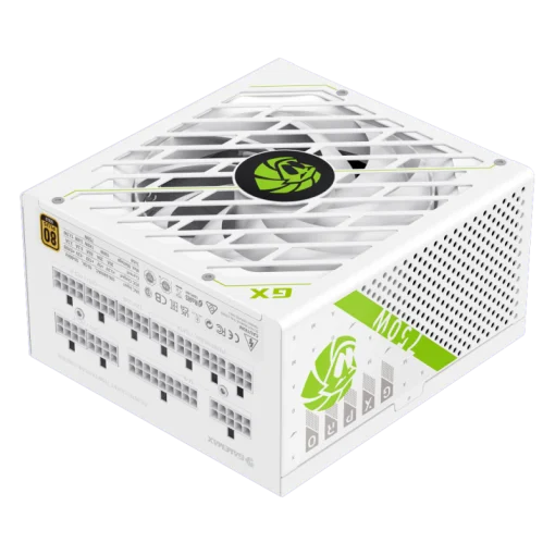 Cod. 156 Fuente de Poder GAMEMAX GX750 PRO WH (ATX3.1 PCIe5.1) Modular / 750Watts / Certificada 80 Plus Gold / Compatible ATX3.1 y PCIe5.1 (conexión 12V-2x6 P/tarjetas GPU RTX40) /135MM Ventilador /100-240V / ATX