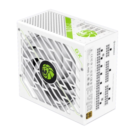 Cod. 156 Fuente de Poder GAMEMAX GX750 PRO WH (ATX3.1 PCIe5.1) Modular / 750Watts / Certificada 80 Plus Gold / Compatible ATX3.1 y PCIe5.1 (conexión 12V-2x6 P/tarjetas GPU RTX40) /135MM Ventilador /100-240V / ATX