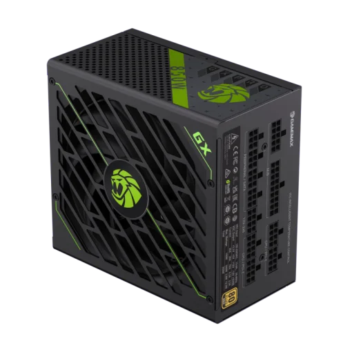 Cod. 155  Fuente de Poder GAMEMAX GX850 PRO BK (ATX3.1 PCIe5.1) Modular / 850Watts / Certificada 80 Plus Gold / Compatible ATX3.1 y PCIe5.1 (conexión 12V-2x6 P/tarjetas GPU RTX40) /135MM Ventilador /100-240V / ATX