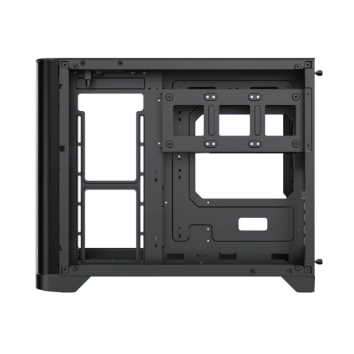 Cod. 346 Case GAMEMAX HYPE-M BK / M-ATX / 1*USB3.0, 2*USB2.0 / vidrio templado curvo panorámico / admite tarjetas NVIDIA Serie 4000 &amp; refri. líquida 360° / Incluye 3*Fans 120mm ARGB + Controlador PWM ARGB HUB