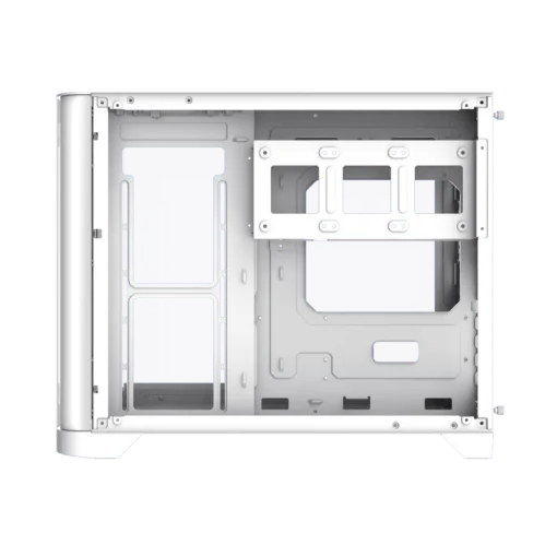 Cod. 347 Case GAMEMAX HYPE-M WH / M-ATX / 1*USB3.0, 2*USB2.0 / vidrio templado curvo panorámico / admite tarjetas NVIDIA Serie 4000 &amp; refri. líquida 360° / Incluye 3*Fans 120mm ARGB + Controlador PWM ARGB HUB