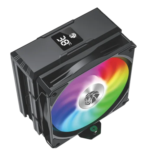 Cod. 171 Air Cooler CPU GAMEMAX Sigma 520 Digital BK ARGB / Pantalla digital / 4*tubos térmicos TDP: 220W / Vent. smart 800-1800RPM / Compatible: Intel LGA1851/1700/1200/115X y AMD AM5/AM4 / Sincronización MB ARGB / PWM 4 pines