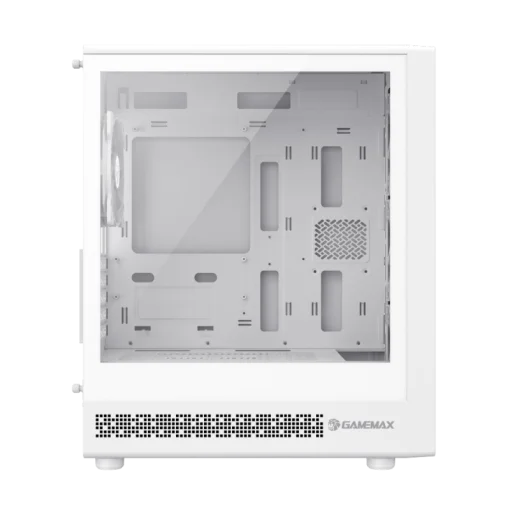 Cod. G:395 Case GAMEMAX Storm 2 MW / M-ATX / USB-C, USB3.0 / lat. vidrio templado, Diseño Frontal panel Mesh ABS / Bloqueo interruptor de niños / admite VGA 330mm / Incluye 4*Fans ARGB 120mm