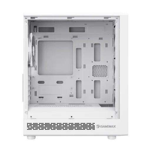 Cod. G:395 Case GAMEMAX Storm 2 MW / M-ATX / USB-C, USB3.0 / lat. vidrio templado, Diseño Frontal panel Mesh ABS / Bloqueo interruptor de niños / admite VGA 330mm / Incluye 4*Fans ARGB 120mm