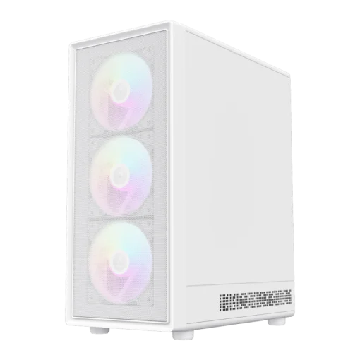 Cod. G:395 Case GAMEMAX Storm 2 MW / M-ATX / USB-C, USB3.0 / lat. vidrio templado, Diseño Frontal panel Mesh ABS / Bloqueo interruptor de niños / admite VGA 330mm / Incluye 4*Fans ARGB 120mm