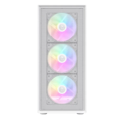 Cod. G:395 Case GAMEMAX Storm 2 MW / M-ATX / USB-C, USB3.0 / lat. vidrio templado, Diseño Frontal panel Mesh ABS / Bloqueo interruptor de niños / admite VGA 330mm / Incluye 4*Fans ARGB 120mm