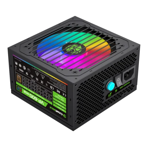 Cod. 137  Fuente de Poder GAMEMAX VP-600 RGB/ Certificado 80 Plus Bronze / 600Watts / 12CM Ventilador / ATX P/PC&gt;