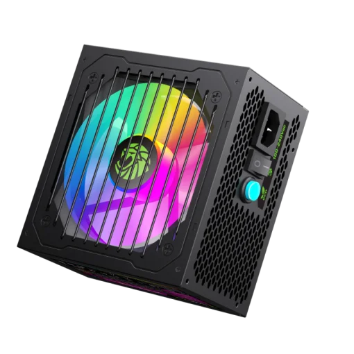 Cod. 142 Fuente de Poder GAMEMAX VP-800-M-RGB BK / Semi-Modular / Certificada 80 Plus Bronze / 800Watts / 12CM Ventilador RGB / ATX P/PC