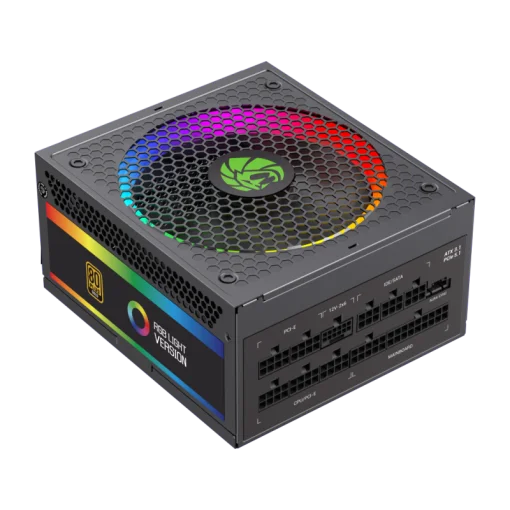 Cod. 166  Fuente de Poder GAMEMAX RGB-SMART 850 PRO (ATX3.1 PCIe5.1) BK / Full Modular / 850WATTS / Certificada 80+ Gold / Compatible ATX3.1 y PCIe5.1 (EPS 12V 2.92 P/ultima tarjetas RTX 40/50) / 14CM ARGB FAN (25 Modos de iluminación) Aura SYNC ASUS, GIG