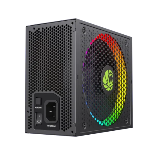 Cod. 160 Fuente de Poder GAMEMAX RGB-750 PRO BK / Modular / 750WATTS / Certificada 80 Plus Gold / 14CM ARGB FAN (25 Modos de iluminación) Aura SYNC ASUS, GIGABYTE, MSI ASRock
