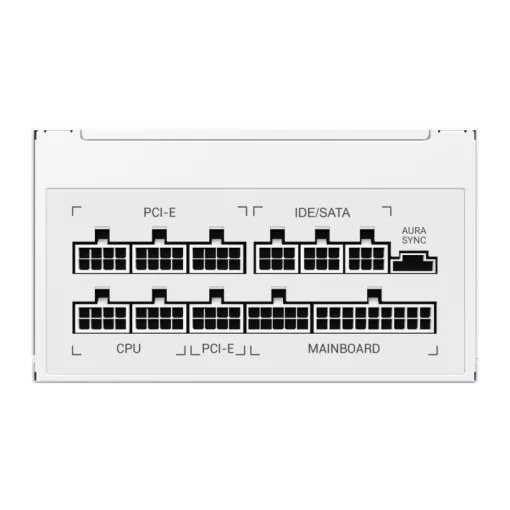 Cod. 159 Fuente de Poder GAMEMAX RGB-850 PRO WH / Modular / 850WATTS / Certificada 80 + Gold / 14CM ARGB FAN /sincronización con placas base RGB compatibles de ASUS, GIGABYTE, MSI y ASRock