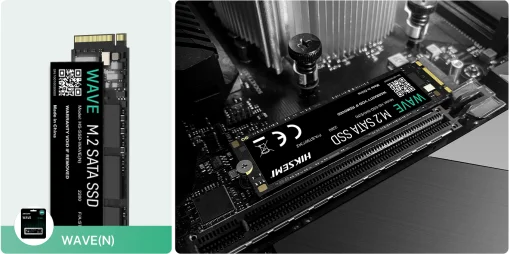 Cod. SM:359 SSD M.2 HIKSEMI 128GB WAVE(N) SSD / 3D NAND / 2280 /SATA III 6 Gb/s