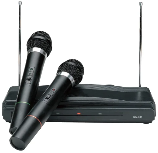Cod.275 Micrófonos Wireless Professional/para karaoke/base+2 mic