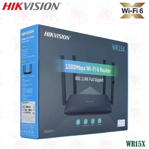 Cod. 152 Router Wi-Fi 6 AX1500 Gigabit HIKVISION WR15X / 1.5 Gbps (5GHz@1201 Mbps y 2.4GHz@300 Mbps) / 3* P/LAN Gigabit, 1* P/WAN Gigabit / OFDMA y 1024QAM. - Beamforming, MU-MIMO / Gestión: APP Hik-Connect / Multimodo (Access Point, Extersor de Rango)