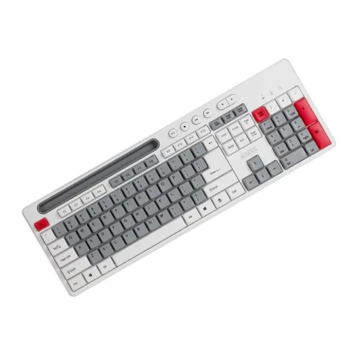 Cod. M:230 Kit Marvo Wireless WS009, Teclado + Mouse óptico 1600DPI, 4 botones / 2.4GHz / Silencioso / Ergonómico / Soporte P/Móvil o tablet