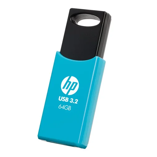 Cod. A:265  Flash Memory HP 712w 64GB / USB-A (3.2 Gen1) / Deslizable / Light Blue (70&nbsp;MB/s)