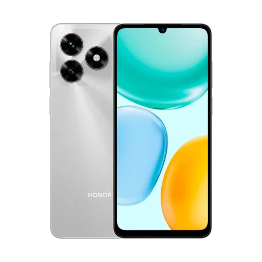 Cod. 347 HONOR X5c Plus / 256GB Rom / (6+6)GB RAM / Dual SIM / 6.74" HD+ 90Hz / Cam. Dual 50MP + 5MP Frontal / MagicOS 9 (Android 15) / Bat. 5.260 mAh / Plata Meteoro