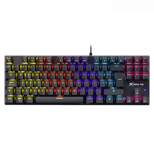 Cod. 259 Teclado Mec&aacute;nico TKL Xtrike Me GK-989 / Switch Rojo / 88 teclas Double-Shot Injection / Retroiluminado Rainbow (12 modos) / 26 teclas anti-ghosting / Cable USB-A 1.6m / Espa&ntilde;ol