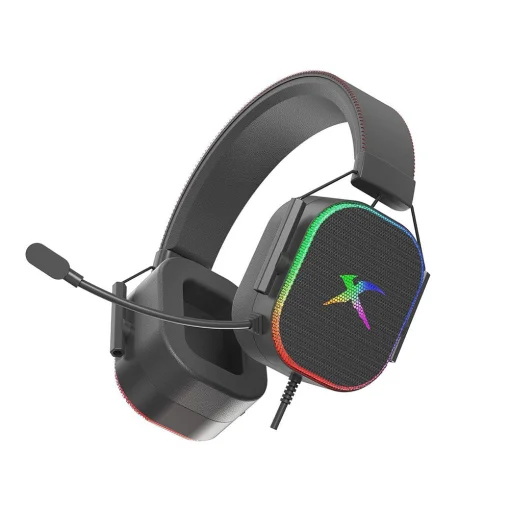 Cod. X:106 Headphone Gaming XTRIKE ME GH-606 metallic Stereo / LED RGB / Mic. omnidireccional / 1*jack 3.5mm + adaptador a 2*jack, USB(LuzLED) / Compatible: PS4, PS5, Xbox One, PC, teléfono