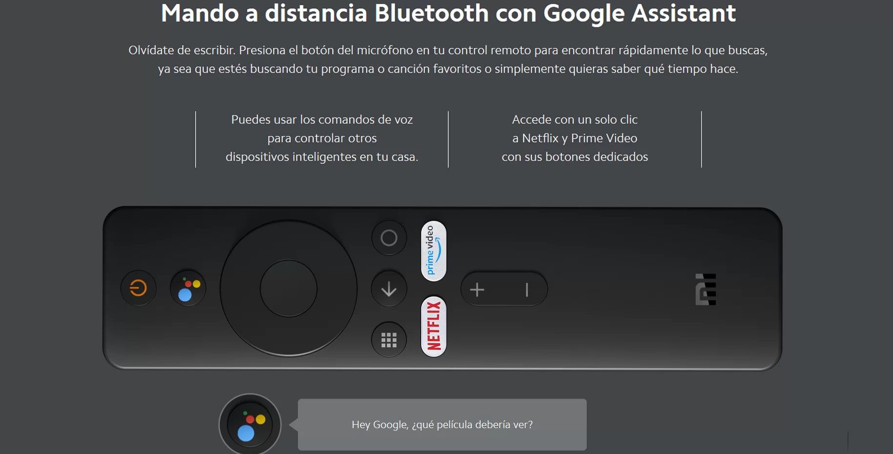 Xiaomi Mi TV Stick, Android 9.0, Mando a Distancia Bluetooth con